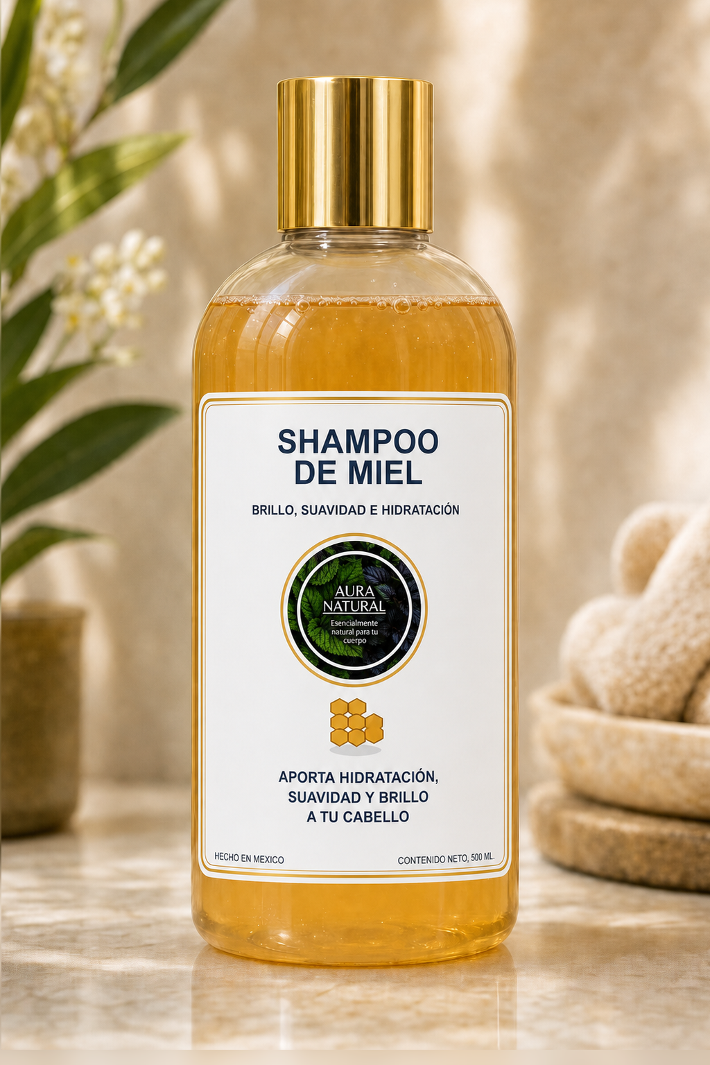 SHAMPOO DE MIEL NATURAL 500 ml