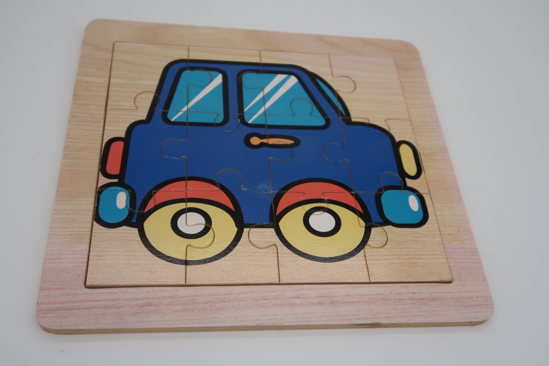 Kinderpuzzel – Blauwe Auto | 12 Stukken