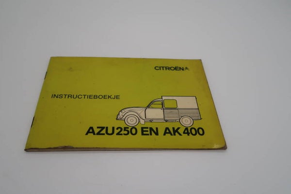 Citroën AZU 250 / AK 400 – Instructieboekje (Origineel, Nederlands)