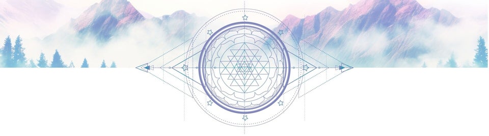 Mountain Background and Graphic with Sacred Geometry - a unique expression of the Akashic