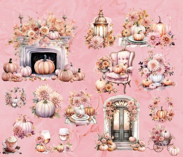 GRAND NAPPERON MAGNIFIQUE : HALLOWEEN ET LA VIE EN ROSE