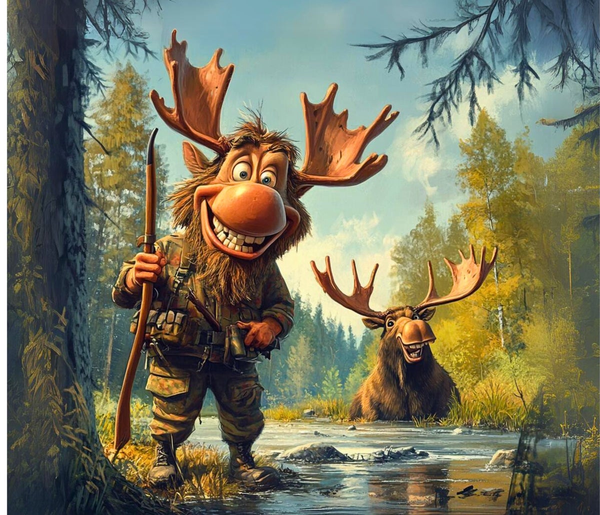 Napperon chasseur faux panache humour – Napperon fait main Canada ...