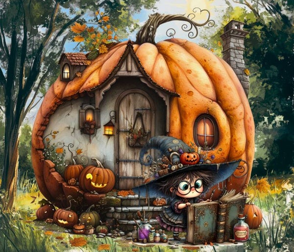 GRAND NAPPERON MAGNIFIQUE : CHUT! NE PAS DERANGER LA SORCIERE HALLOWEEN