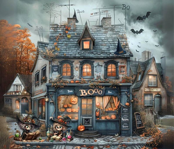 GRAND NAPPERON MAGNIFIQUE : LES AMIES SORCIÈRES D'HALLOWEEN