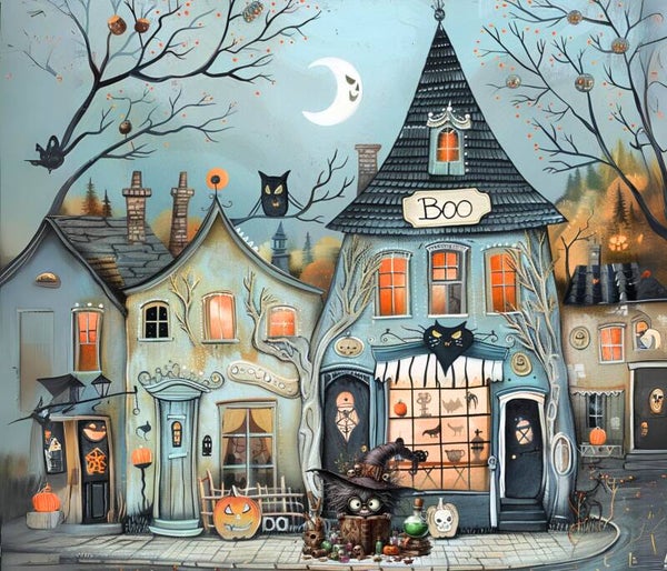 GRAND NAPPERON MAGNIFIQUE : HALLOWEEN LE SORCIER ET SES RECETTES