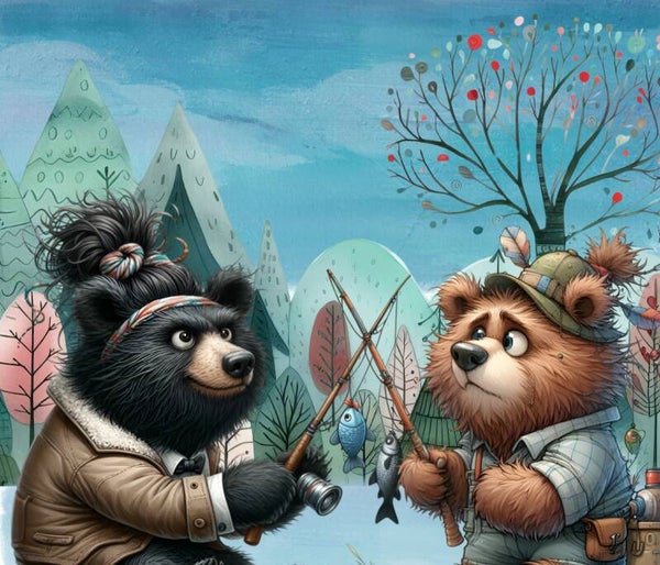 SUPERBE GRAND NAPPERON : MON POISSON EST PLUS GROS QUE LE TIEN !