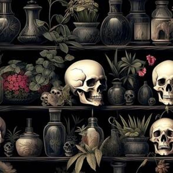 JUSTE POUR MOI, UNE NAPPE EN SOLO: BOUTEILLES D'APOTHICAIRE VERT GOTHIQUE
