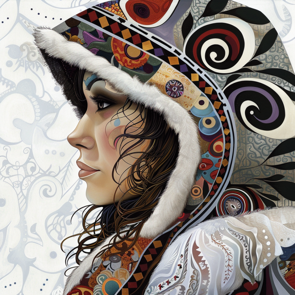 HOUSSE DE COUSSIN INSPIRATION FEMME INUITE