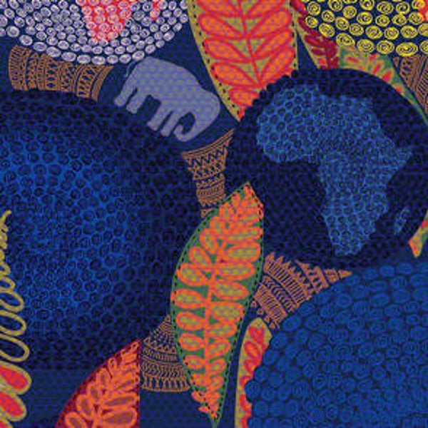 NAPPE DE DESIGNER POUR 2: VIE EN AFRIQUE INDIGO