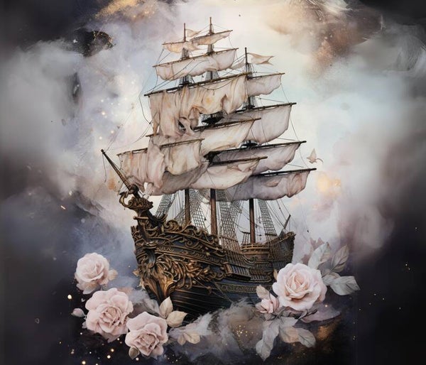 GRAND NAPPERON : NAVIRE POUR VOYAGE ROMANTIQUE