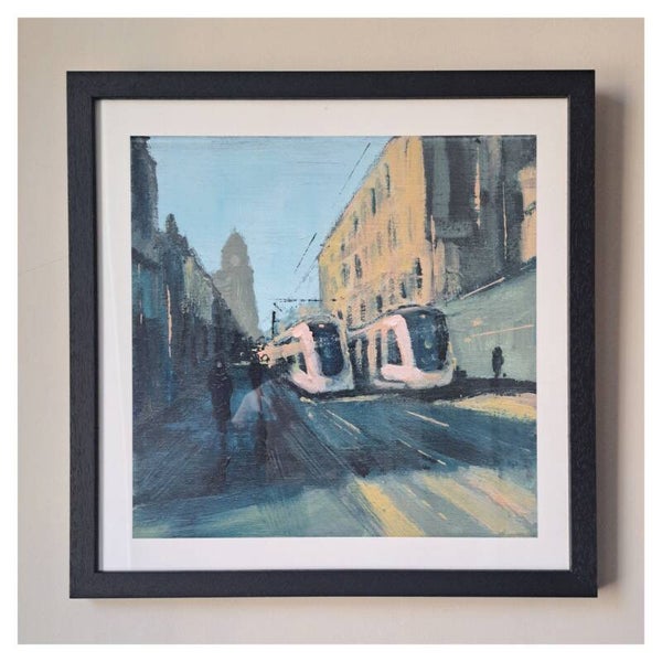 Constitution Street, Leith, framed 50x50cm