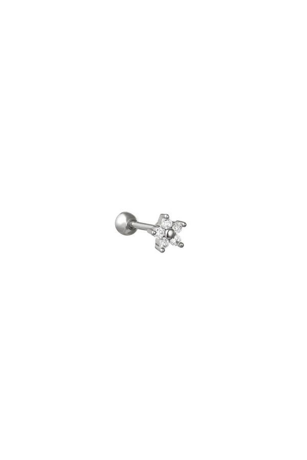 Piercing  tiny flower zilver