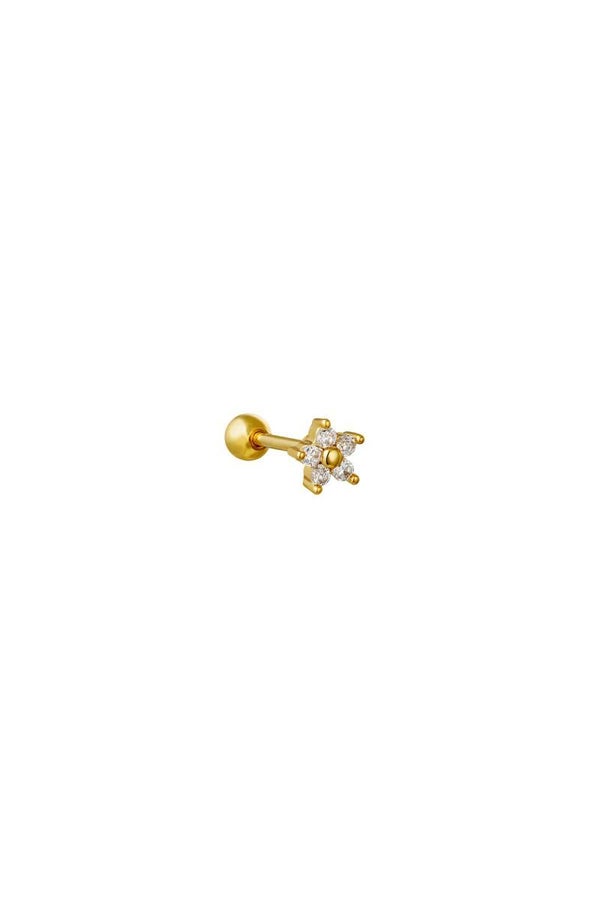 Piercing  tiny flower goud