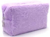 fluffy make up tas lila