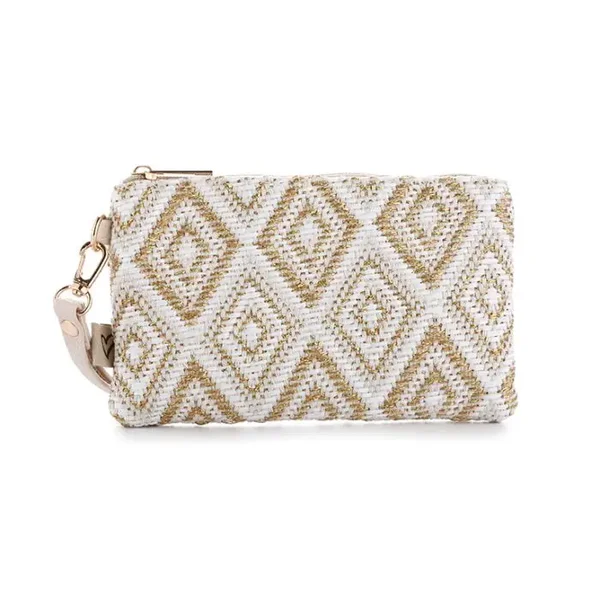 boho chic clutch off white