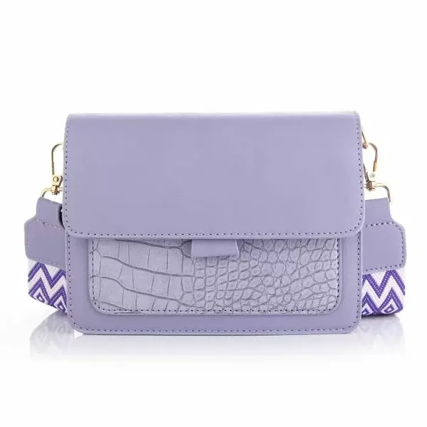 crossbody croco lila