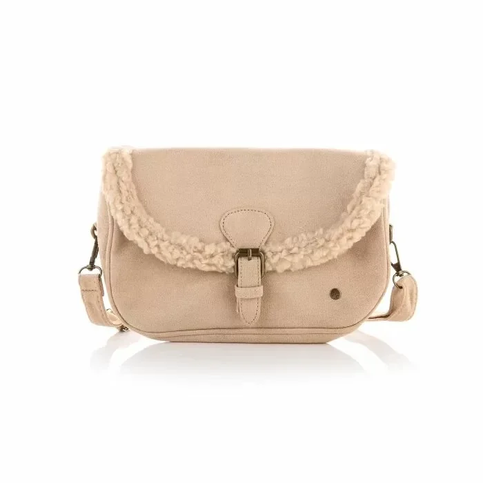 teddy touch crossbody beige