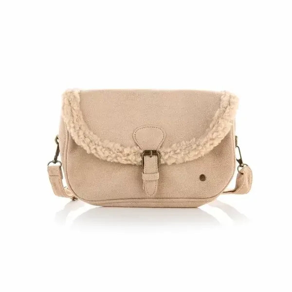 teddy touch crossbody beige