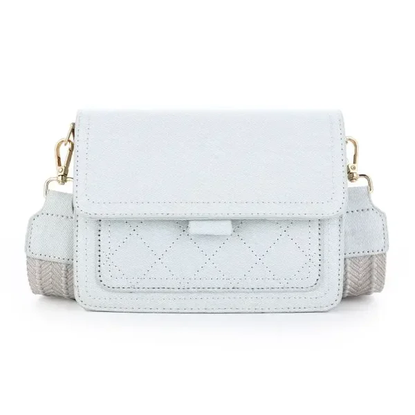 denim crossbody licht blauw
