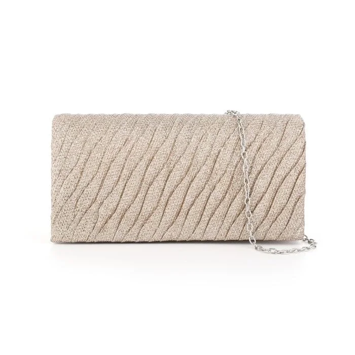 wave clutch champagne