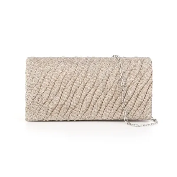 wave clutch champagne