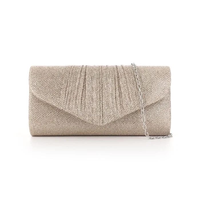 luxe clutch champagne