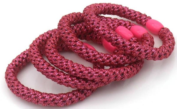 haarelastiek glitter roze