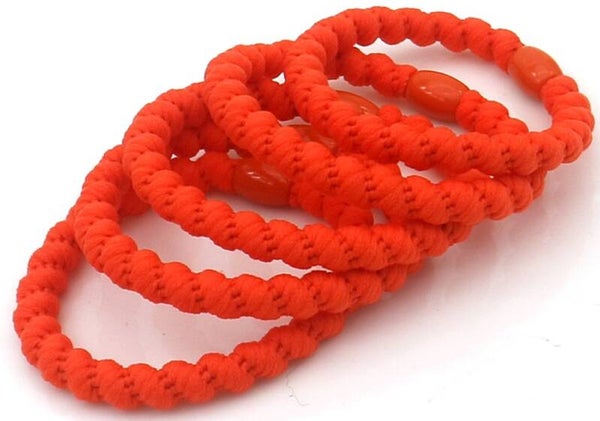 haarelastiek twisted oranje