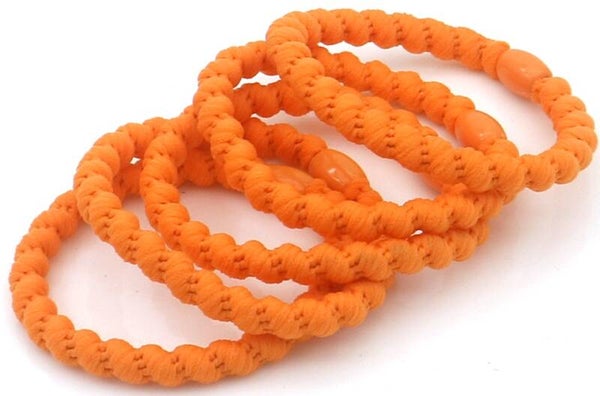 haarelastiek twisted oranje