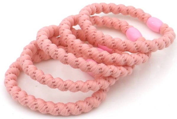 haarelastiek twisted roze