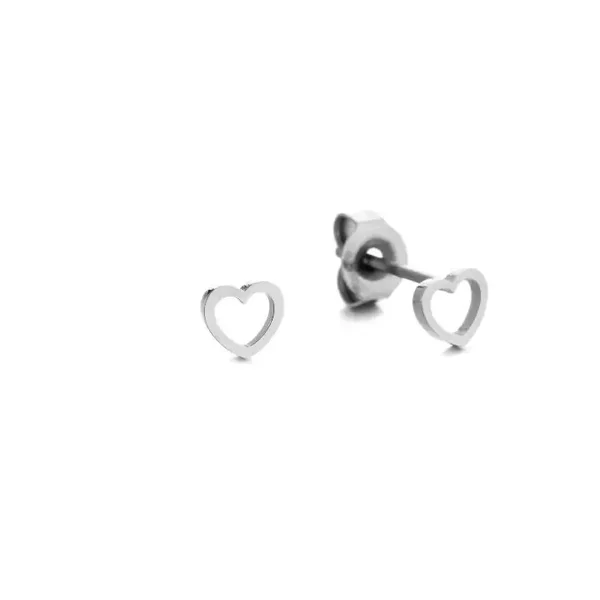 holle hartjes oorstekers zilver
