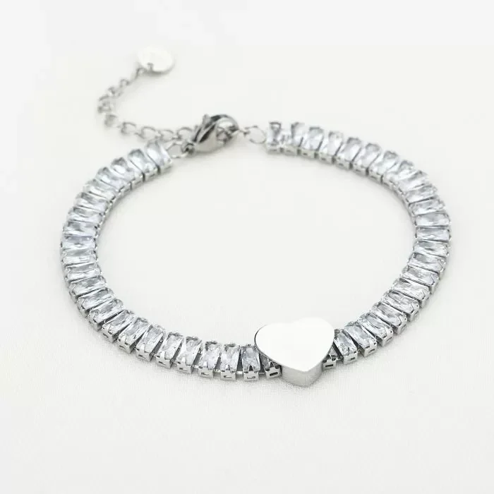 crystal heart armband
