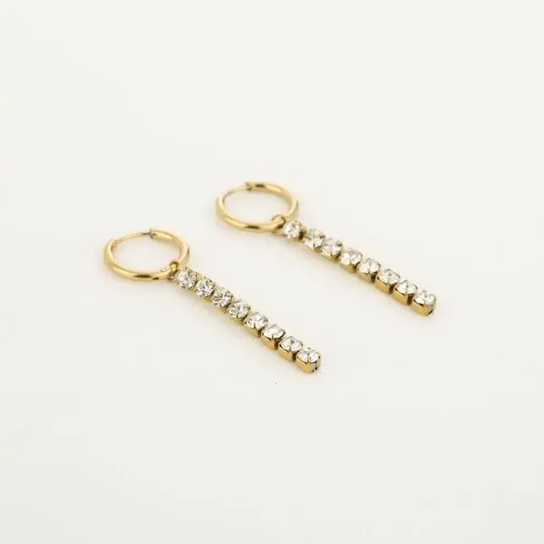 sparkle line oorbellen