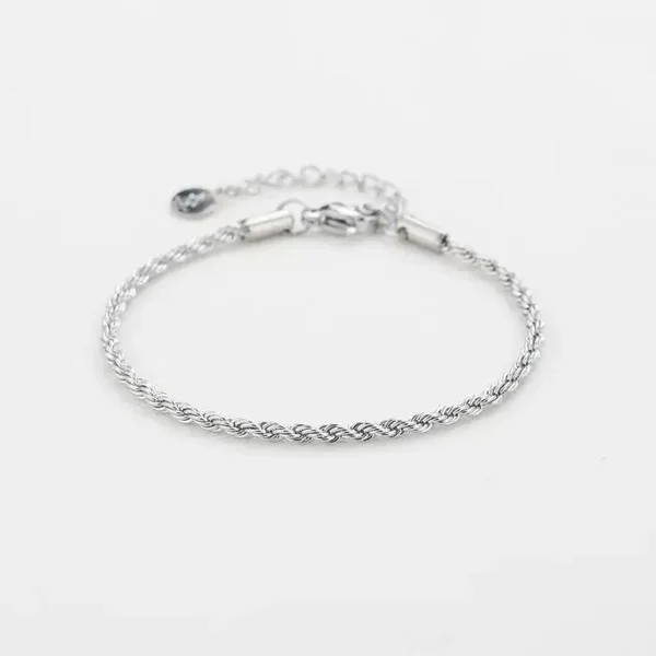 twisted armband zilver