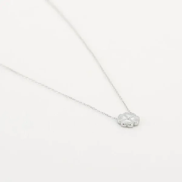 klaver ketting zilver