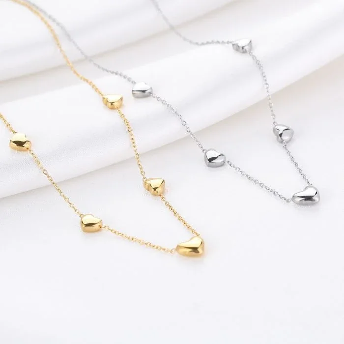 Elegante Hartjes Ketting