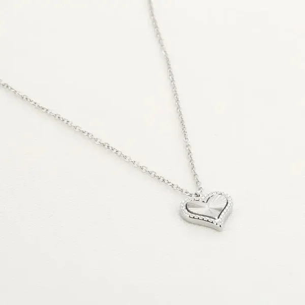 hart ketting zilver