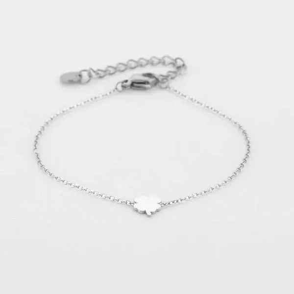 klaver armband zilver