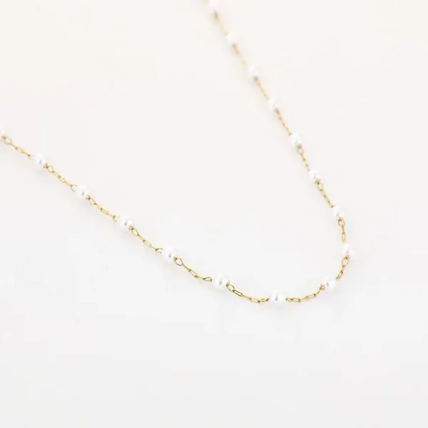 pareltjes ketting goud