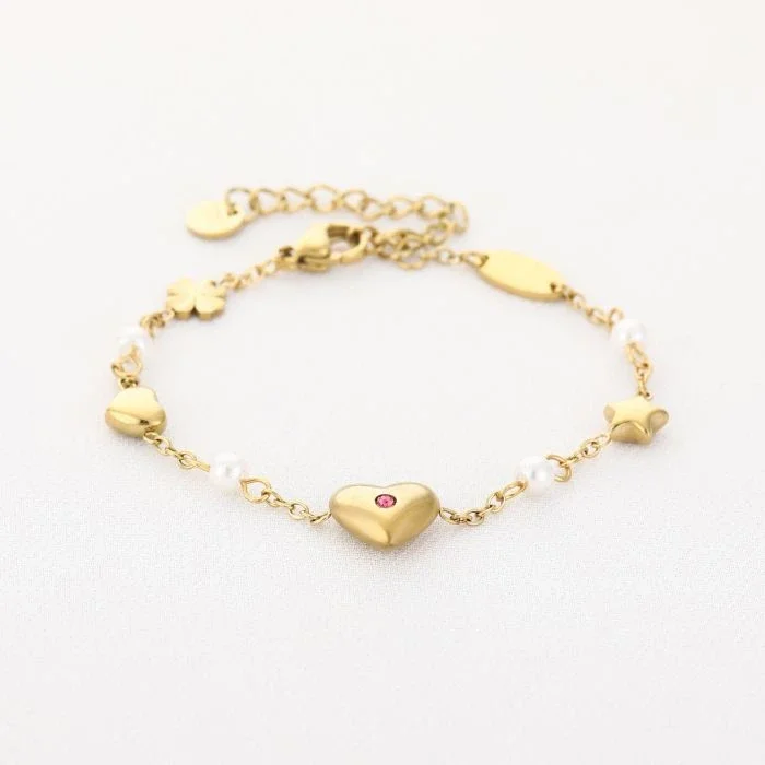 hartjes parel armband