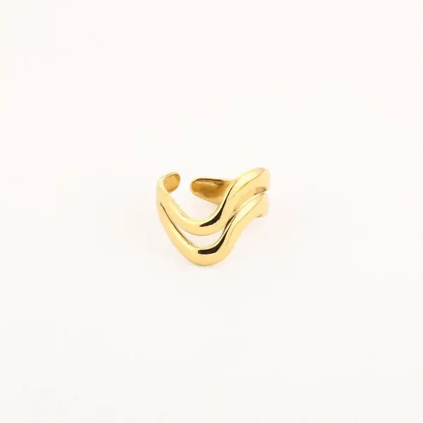 wave ring goud