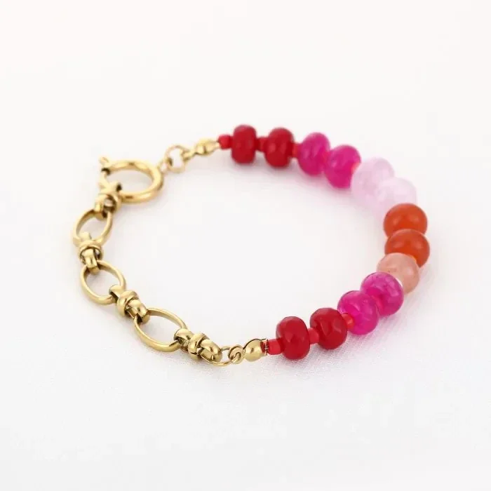 sunstone armband fushia