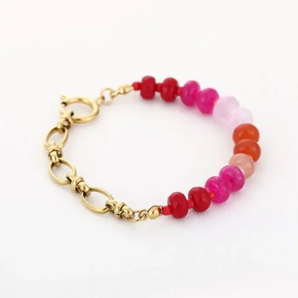 sunstone armband fushia