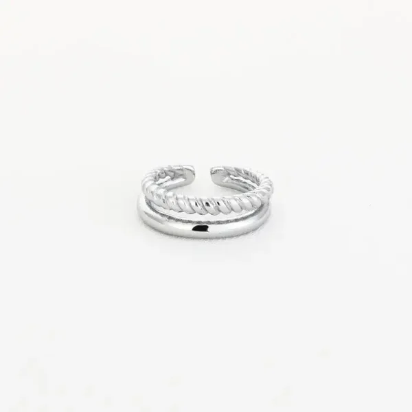 twist & shine ring zilver