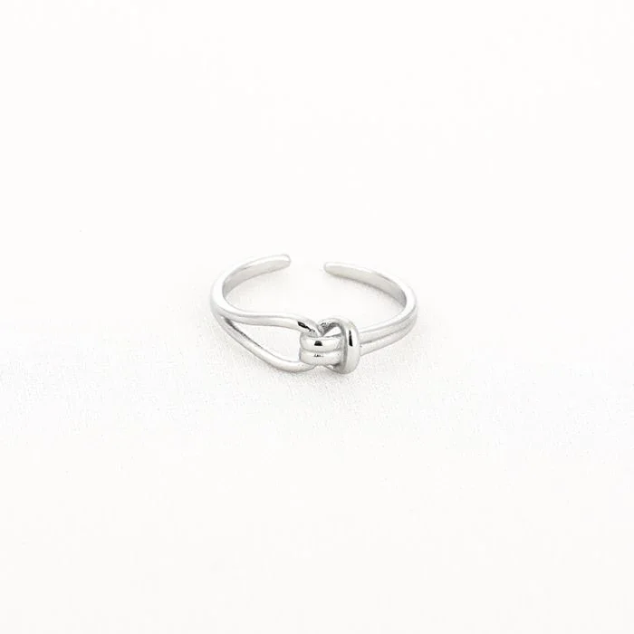 knoop ring zilver