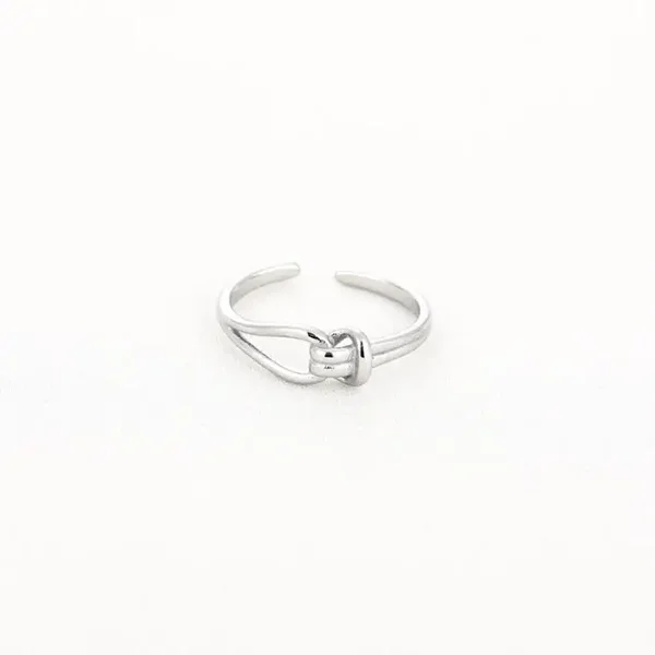 knoop ring zilver