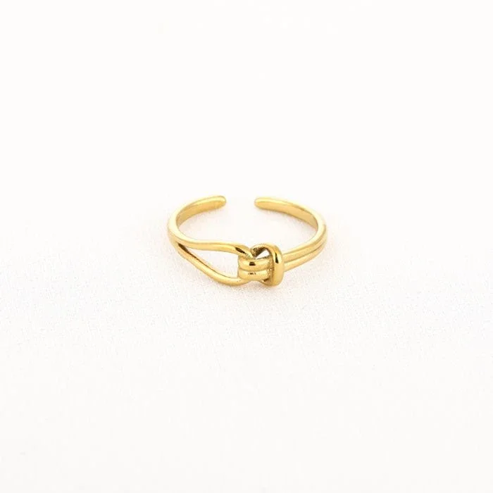 knoop ring goud