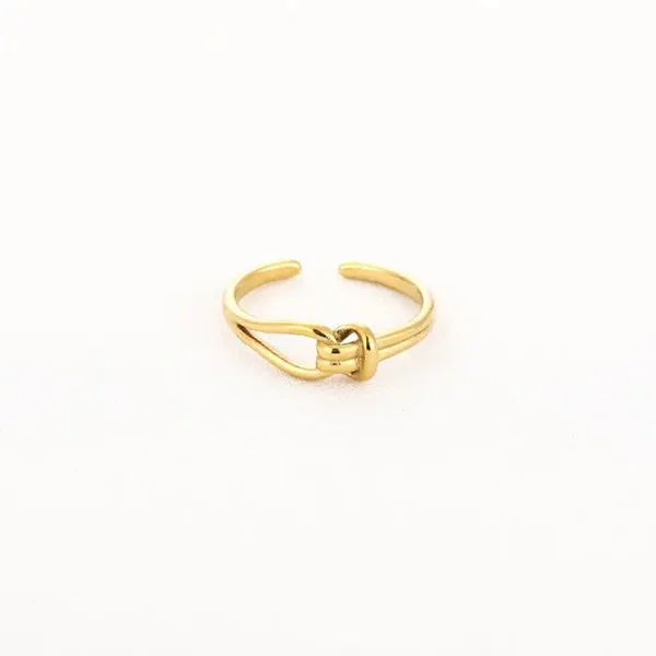 knoop ring goud