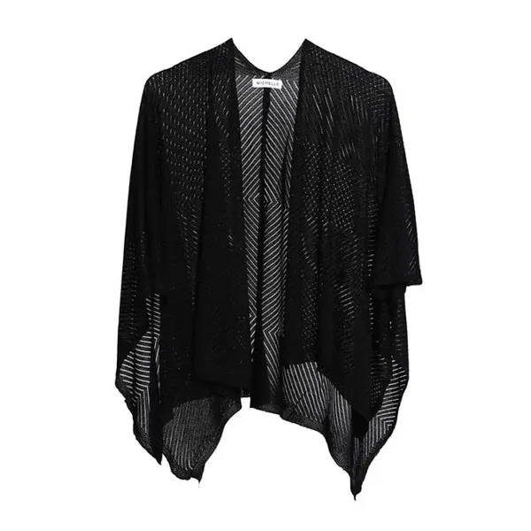 zomer poncho zwart