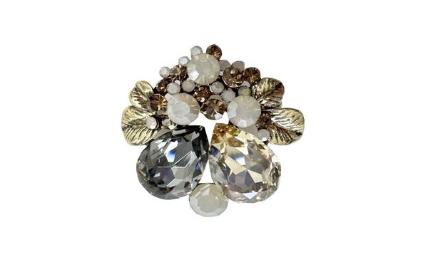 classic taupe broche